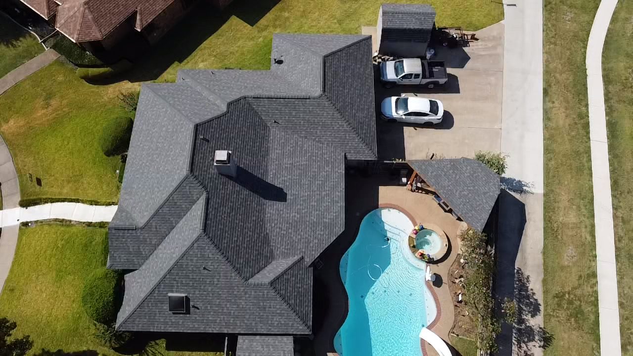 Poolside Home Re-Roof by TRC in North Texas